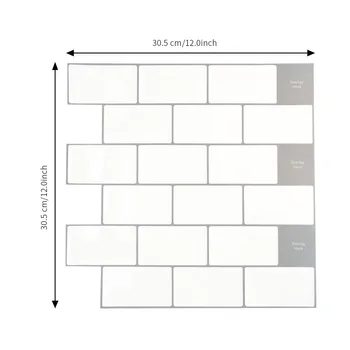 

Funlife White stereo Crystal adhesive sticker,Modern Waterproof Bathroom Sticker Decoration,Self adhesive PVC Tiles Stickers
