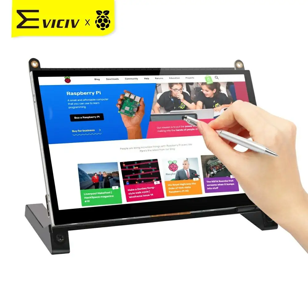

EVICIV 7 Inch Raspberry Pi 4 TouchScreen Rasberry 3 Portable Monitor RasPi 2 Zero Display 1024x600 60Hz Raspberri Touch Screen