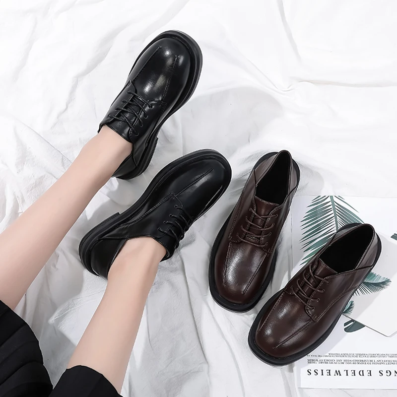 

Shoes Woman Comfortable And Elegant Casual Female Sneakers Autumn Oxfords Women's British Style Round Toe Soft Flats Fall