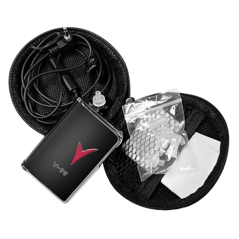V 99 Hearing Aid Sound Amplifier Portable Divice Black Durable Earphone Type