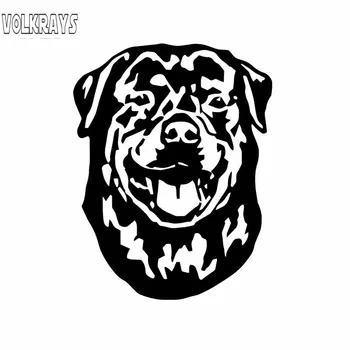 

Volkrays Personality Car Sticker Rottweiler Dog Cute Cartoon Animal Art Decor Accessories Vinyl Decal Black/white,15cm*11cm