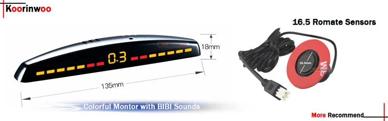 Koorinwoo 4 датчика s зуммер 22 мм комплект автомобильных датчиков парковки обратный резервный радар звуковой сигнал Индикатор зонд Система 12 В парктроник