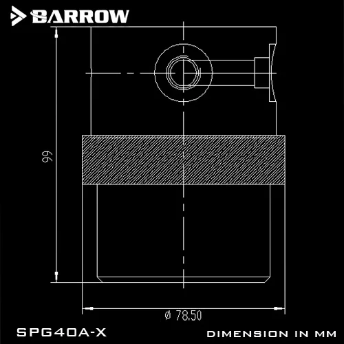 Barrow 18 Вт PWM D5 насос для компьютера чехол с жидкостной петлей охлаждение