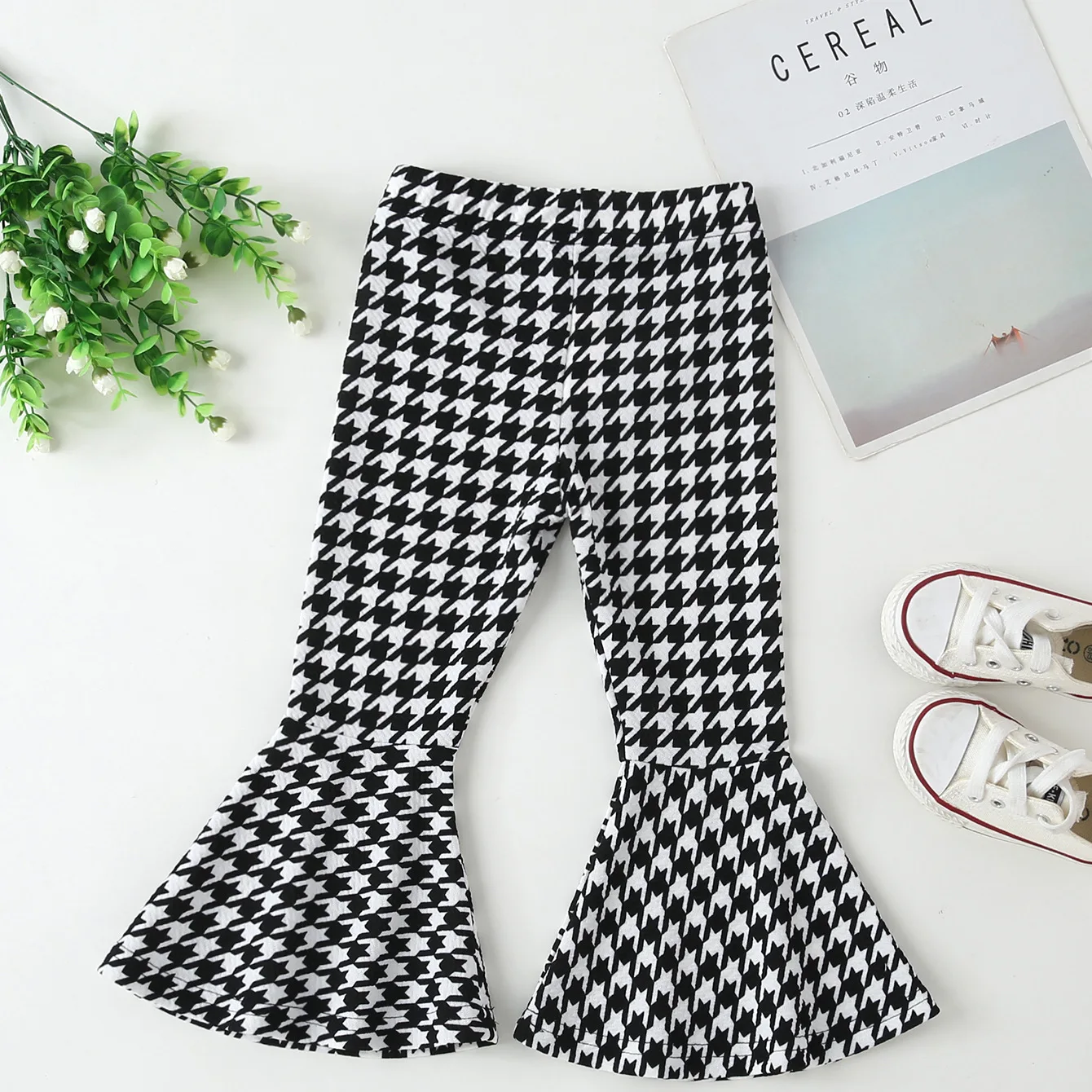 Kids Casual Basic Flared Pants Baby Summer Wide Leg Pants Girls Printed