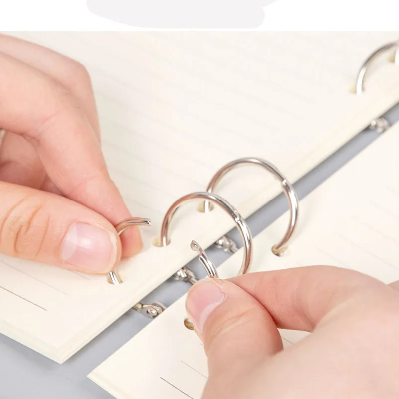 Venta caliente Anillo metálico de 20MM con hebilla para tarjetas, accesorio de papelería, encuadernación, anillo de apertura de actividades, álbum, libro, anillo de hojas sueltas de hierro, 30 Uds. aVjnqq6Aw