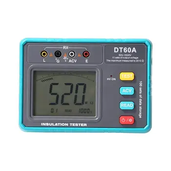 

DT60A 50V-1000V Voltmeter Insulation Resistance Tester Diagnostic Tools