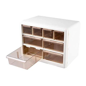 

Jewelry Storage Box Desktop Plastic Drawer 8 Grid Storage Box Stationery Makeup Jewelry Box