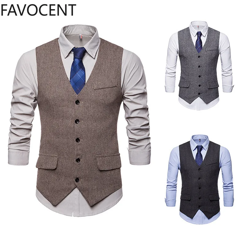 Aap staking calorie Smart Casual Pak Vest Mannen Business Vest Mannen Mode Formele Kleding Vest  Pak Enkele Breasted Klassieke V hals Bruiloft Top|Vesten| - AliExpress