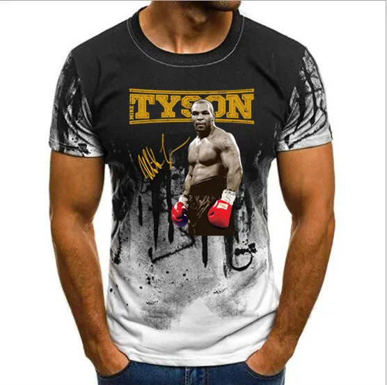 Мужские футболки футболка с принтом летняя майка Tyson Iron Mike Boxen чемпиона по боксу