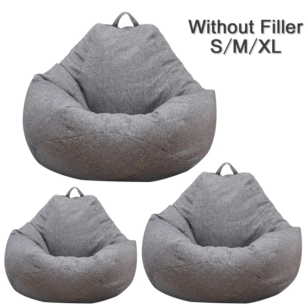 Preise Große Kleine Faul Sofas Abdeckung Stühle ohne Füllstoff Leinen Tuch Liege Sitz Sitzsack Hocker Puff Couch Tatami Wohnzimmer