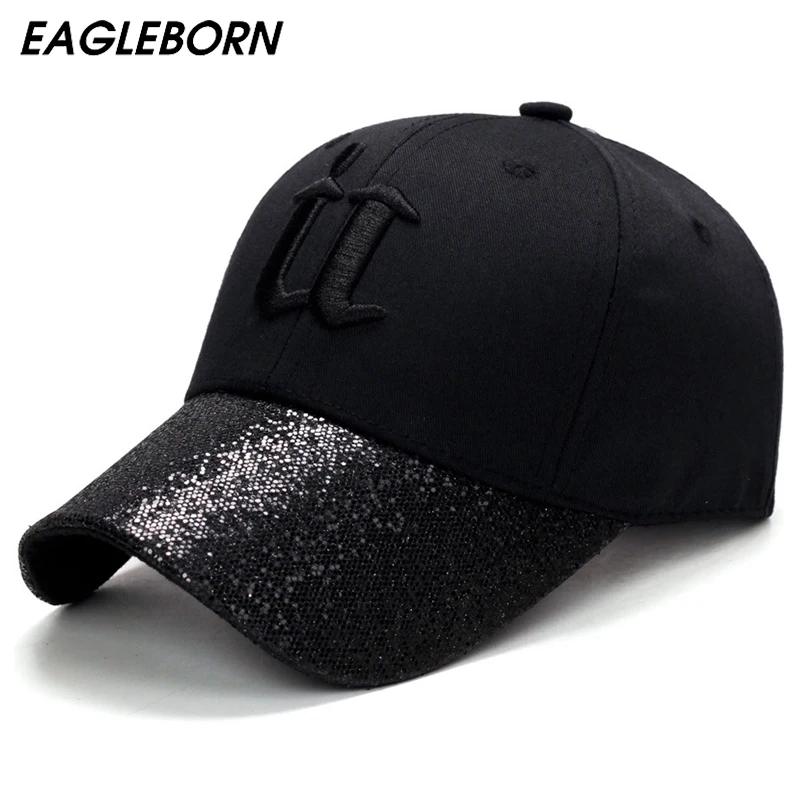 Новинка 2021 брендовая бейсболка EAGLEBORN с блестками мужская и женская Снэпбэк Кепка