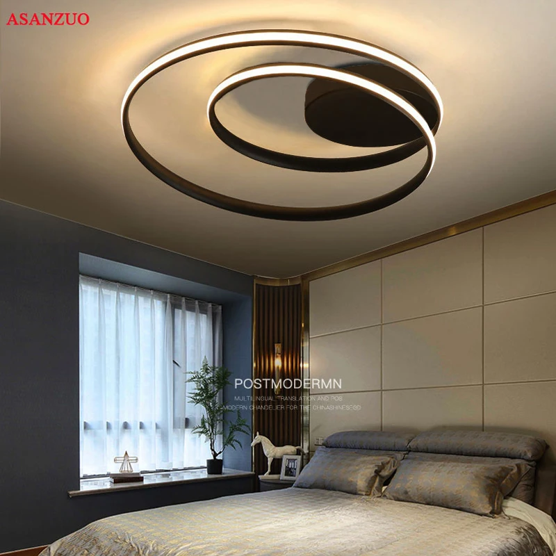 

Modern Ceiling Lights LED Lamp For Living Room Bedroom Study Room White black color surface mounted Ceiling Lamp Deco AC85-265V