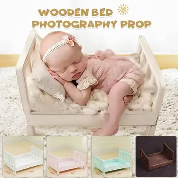 

Newborn Props for Photography Wood Bed Newborn Posing Baby Photography Props Photo Studio Crib Props for Photo Shoot Posing Sofa