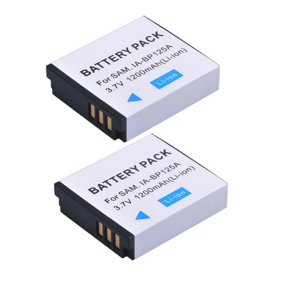 Аккумулятор для камеры 2x1200 мАч IA BP125A аккумулятор Samsung HMX QF20 QF30 QF300 M20 Q10 Q1|Цифровые