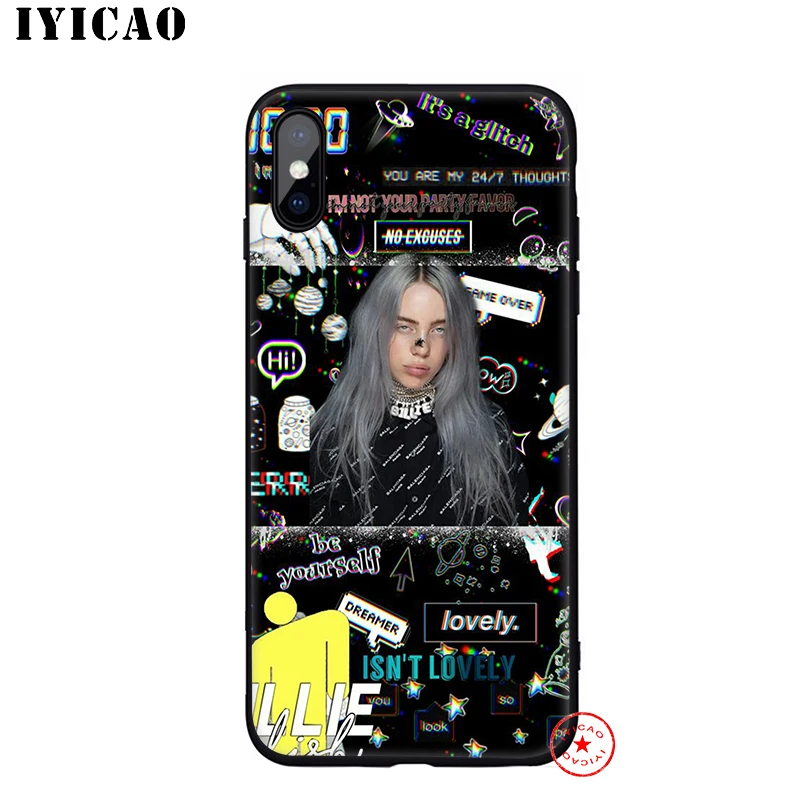 IYICAO Billie Eilish мягкий чехол для телефона iPhone 11 Pro XR X XS Max 6 6S 7 8 Plus 5 5S SE силиконовый TPU 7 Plus - Color: 8