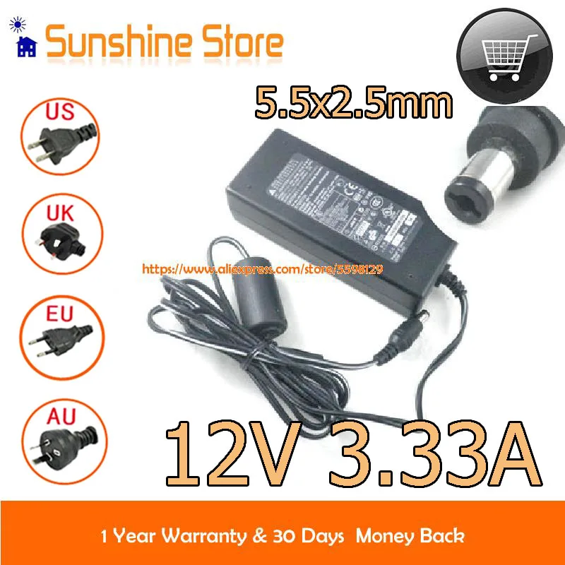 

Genuine Delta 12V 3.33A AC Adapter ADP-40NB ADP-40NB REVB For HP LSE0107A1240 Charger Power Supply