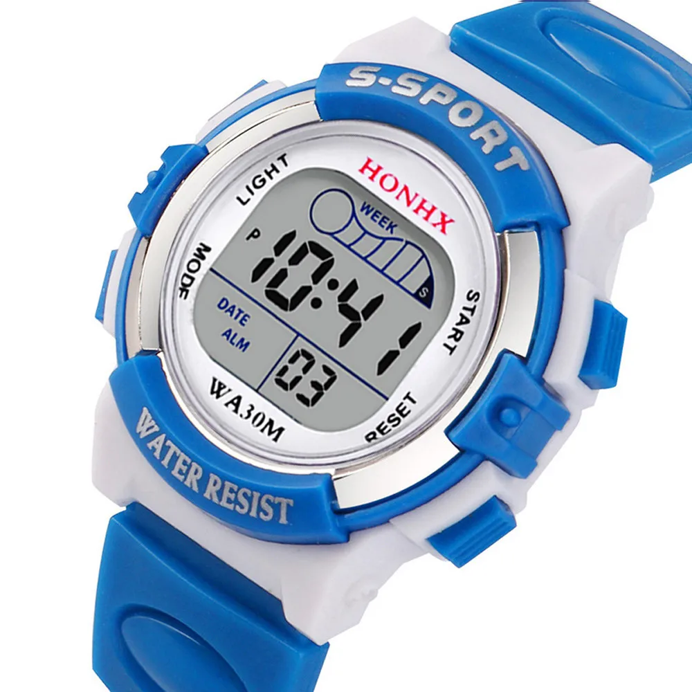 

Waterproof Children Boys Digital LED Sports Watch Kids Alarm Date Watch Gift reloj kids New Arrival Drop shipping Hot Sale Fi
