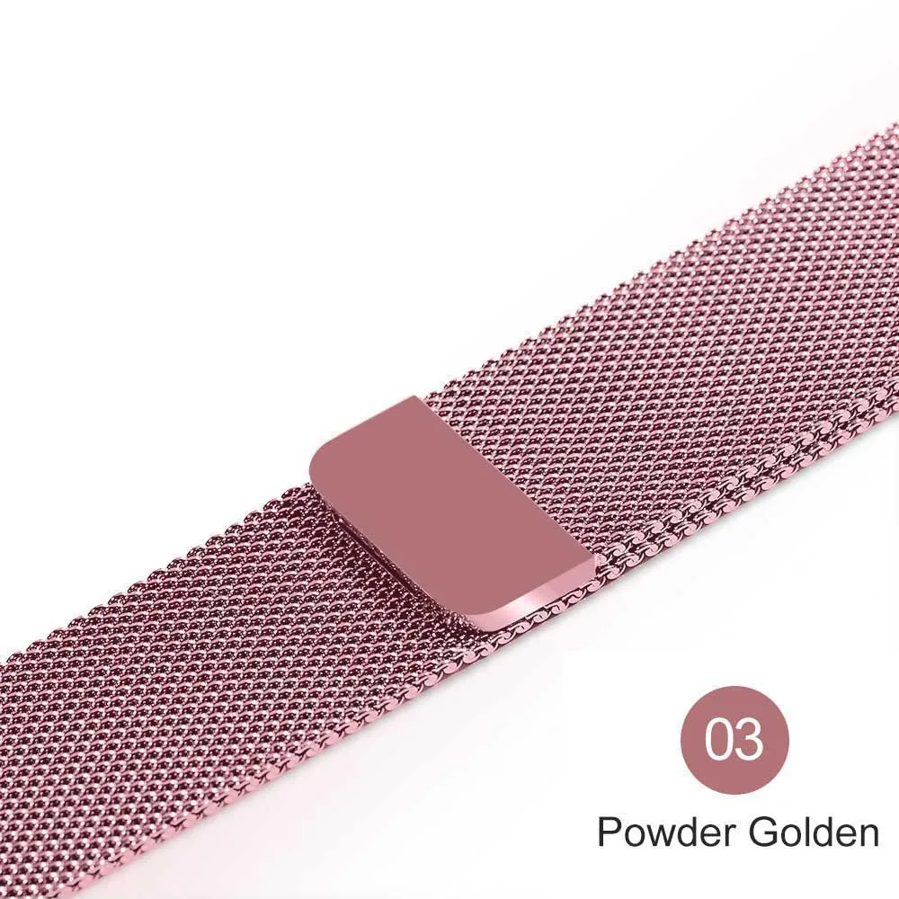 Миланский Браслет-петля, браслет из нержавеющей стали для Apple Watch, серия 12, 3, 42 мм, 38 мм, Браслет-ремешок для iwatch, серия 4, 5, 40 мм, 44 мм - Цвет ремешка: Pink gold
