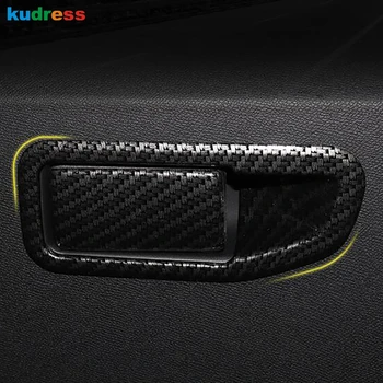 

For Peugeot 3008 GT 2017-2019 2020 Carbon Fiber Front Dashboard Passager Box Handle Cover Frame Sticker Interior Accessories