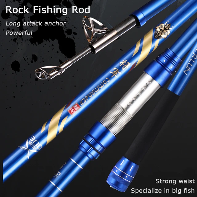 2.4M 2.7M 3.0M Portable Long Casting Telescopic Fishing Rod Heavy Duty Super  Hard