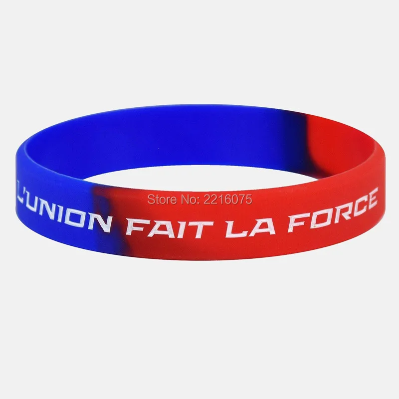 300 шт сегментированные Ayiti L'union fait la force мотивационные браслеты силиконовые браслеты dhl A