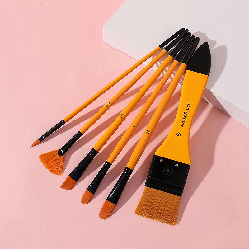 Hand Painted Brush Nylon Hair Artist Paintbrush Acrylic Art Paint Brush, Fine  Tip Paint Brush for Watercolor Drop Shipping - AliExpress