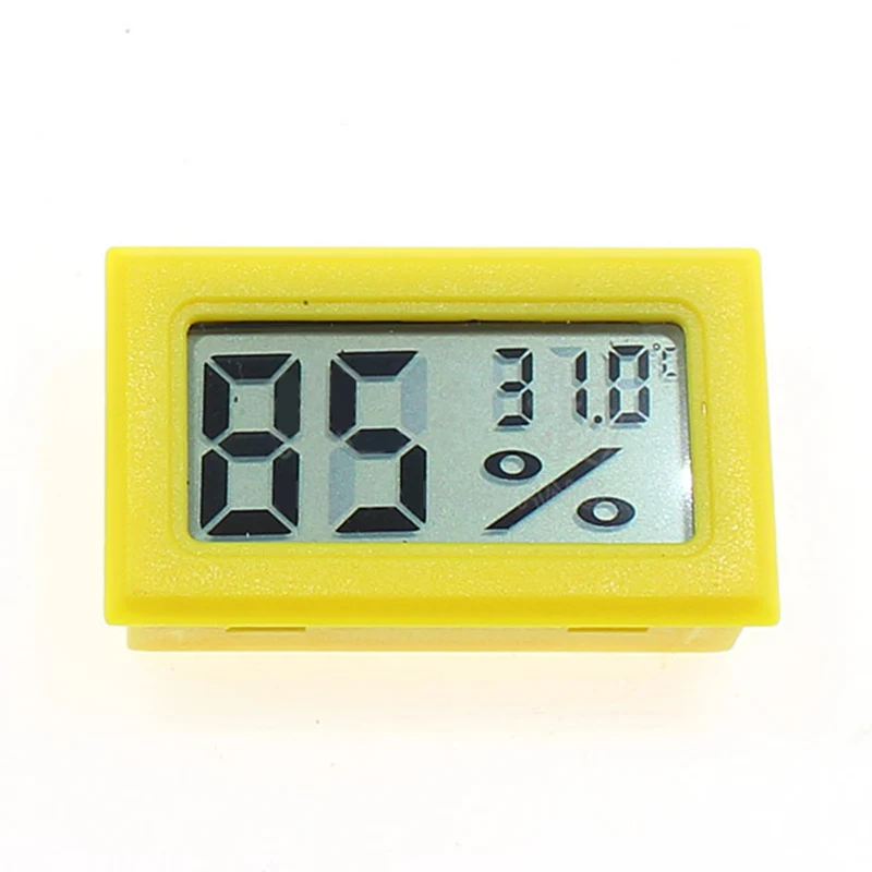 Мини цифровой ЖК-дисплей Крытый удобный датчик температуры измеритель влажности сенсор холодильник термометр гигрометр портативный датчик - Цвет: yellow