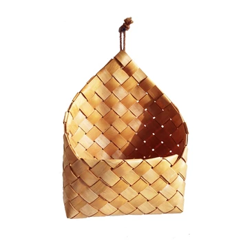 

Garden hand-woven wood basket weaving storage basket Fruit and vegetable basket weaving basket Storage basket camping basket