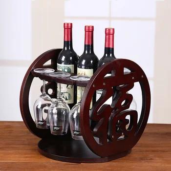 

home bars Home decoration Wine Holders High-end Rosewood Hang upside down Drink holder Family Wine rack Bar accessories