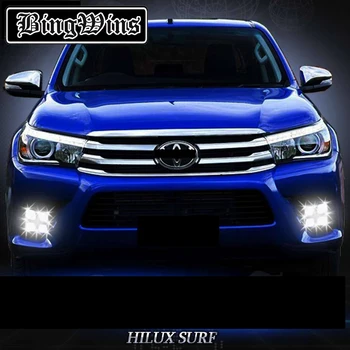 

Car styling For Toyota Hulix Revo 2015-2017 daytime running light four eye LED driving light modified fog light frame