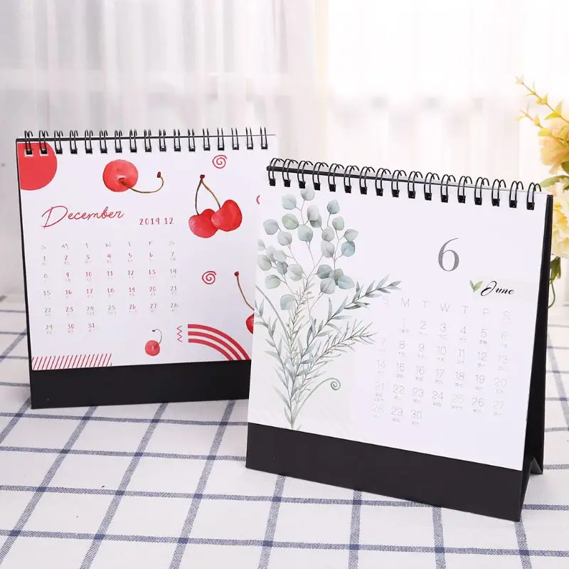 2020 цветной узор устанавливаемый на стол бумажный двойной катушки календарь с заметками ежедневный график планировщик стола годовой