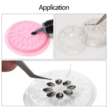 

1 PC False Eyelashes Extension Glue Holder Gasket Flower Shape Plastic Pallet Pads Colorful Eye Lashes Makeup Beauty Tools