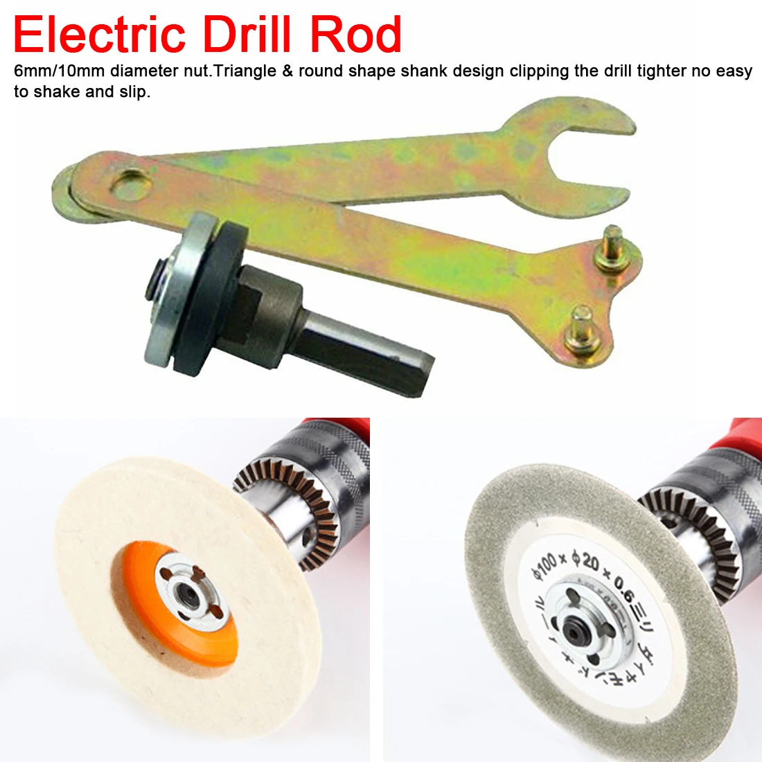 

5 Pcs/Set Hand Tools 6mm/ 10mm Variable Angle Grinder Connecting Rod Converter Set Drill Conversion Angle Grinding Tool