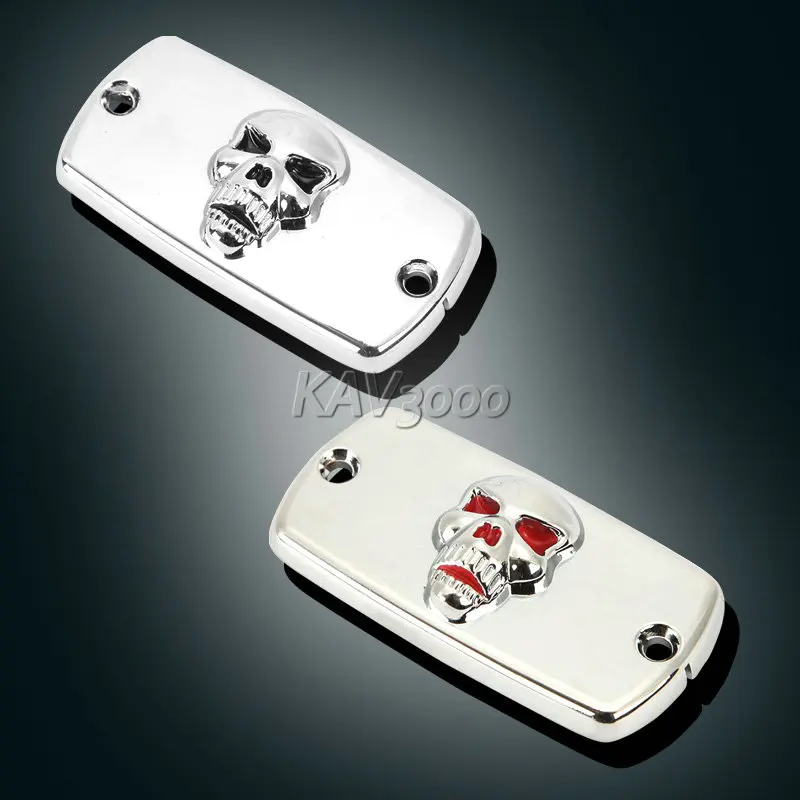 Chrome 3D Skull Clutch Brake Fluid Reservoir Cap For Honda Shadow 600 750 1100 Spirit Aero ACE | Автомобили и мотоциклы