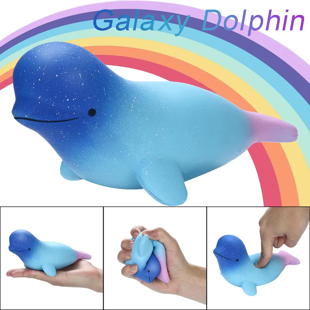 Мягкая Милая Галактическая игрушка Дельфин медленно поднимающиеся фрукты ароматизированные игрушки для снятия стресса сжимаемые игрушки для детей 9,12