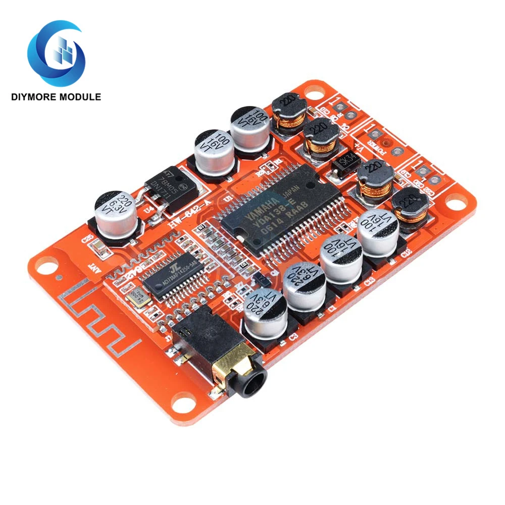 YDA138 Digital Bluetooth Amplifier Board Class D 15W+15W 2.0 Channel DC 12V 2A Stereo Audio AMP
