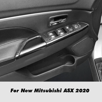 

Window Lift Switch Button Panel Switch Trim Accessories For Mitsubishi ASX 2020 ABS Carbon Fiber Interior Stickers