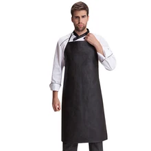 Рабочий Фартук из искусственной кожи, водонепроницаемый фартук для кухни, маслостойкий фартук для взрослых мужчин и женщин, для ресторана, для мытья автомобиля, Униформа, Халат