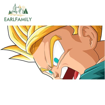 

EARLFAMILY 13cm x 6.7cm for Dragon Ball Z Peeking Vinyl Car Stickers VAN SUV Bumper Windshield Waterproof Window JDM Decal