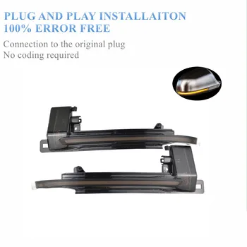 

Dynamic Blinker Mirror Light For Audi A3 8P A4 A5 B8 Q3 A6 C6 4F S6 S4 S5 A8 D3 8K S8 LED Turn Signal Side Indicator