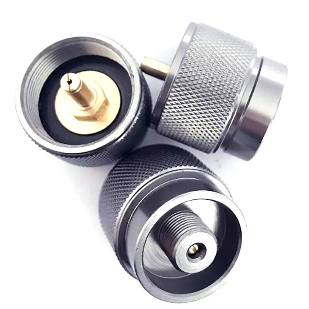 Camping Gas Tank Propane Adapter Aluminum Stove Conversion Split Gas Furnace Connector Outdoor Flat Head Hiking Equipment Small