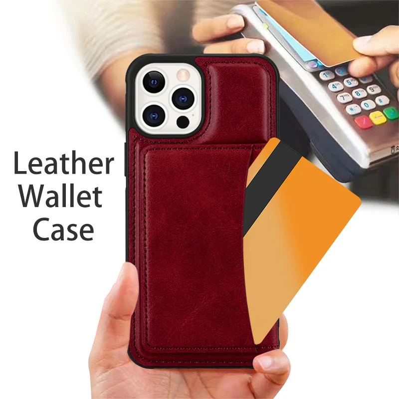 Iphone 11 Leather Case Card Holder - Mobile Phone Cases