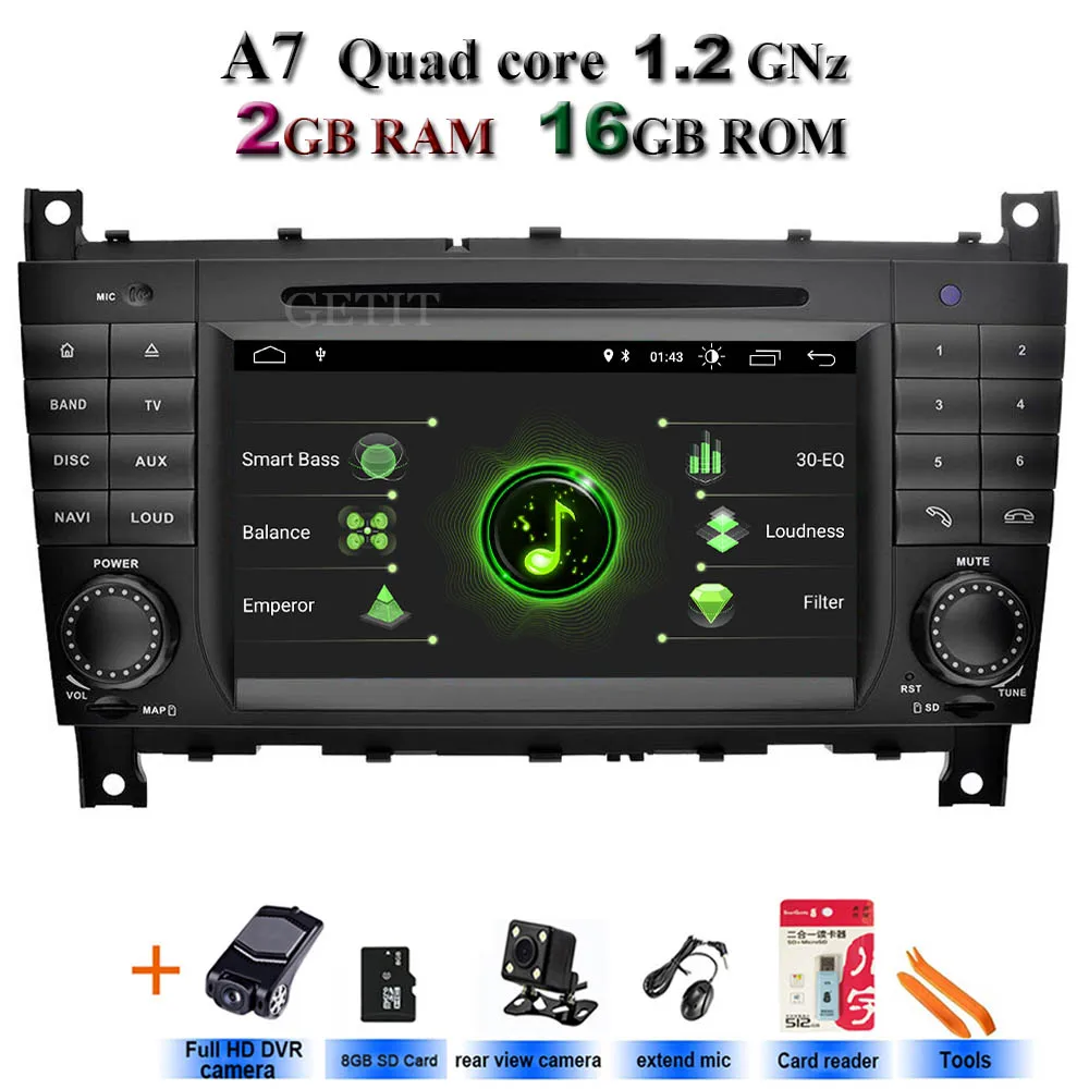Автомобильный мультимедийный плеер Android 10 gps для Mercedes Benz/W203 W209 W219 W169 A160 C180 C200 C230 C240 CLK200 CLK22 Радио стерео - Цвет: DSP-IPS camaras