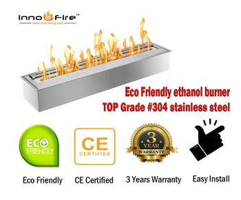 

hot sale 62 inch bio ethanol fuel modern ventless fireplace