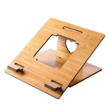 

New Bamboo Ergonomic Love Type Laptop Stand For Macbook Air Pro 13 15 Inch Notebook Support Mount Folding Laptop Cooling Holder