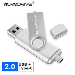 Dual Plug Type - C OTG USB Flash Drive - Portable and Versatile Storage Solution (64GB to 256GB Options) - 2GB (Silver)