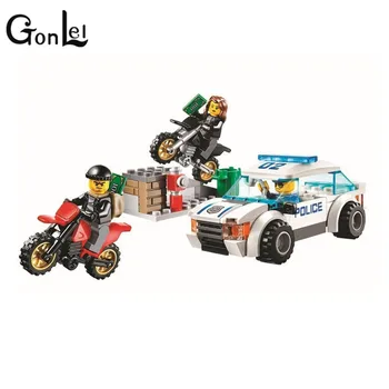 

Urban Compatible With Lepining City Police Model Building Block Toy Motorcycle Pursuit For Prisoners Action Educational Toys