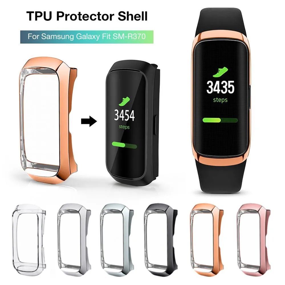 For Samsung Galaxy 360° Full TPU Plating Protective Shell Case Cover Fit SM-R370 Luxury Shockproof Fingerprint-proof Watch Fram | Наручные