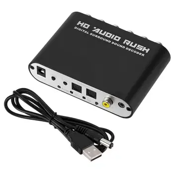 

Digital Audio Decoder 5.1 Channel Optical SPDIF/Coaxial Dolby AC3/DTS Converter Home HD Set Top Box Computer External Accessory