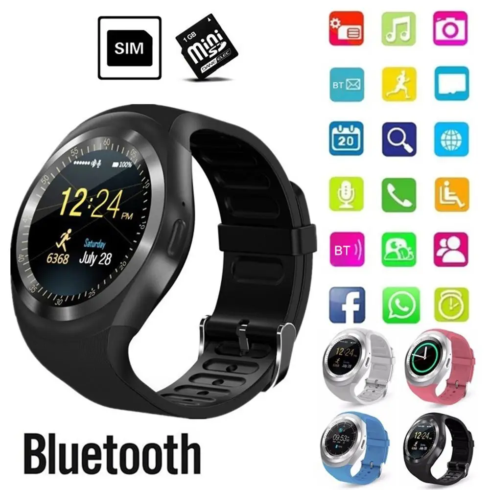 

New Arrival Y1 Sleep Monitor Bluetooth Call Fitness Track Pedometer Smart Watch for Android New